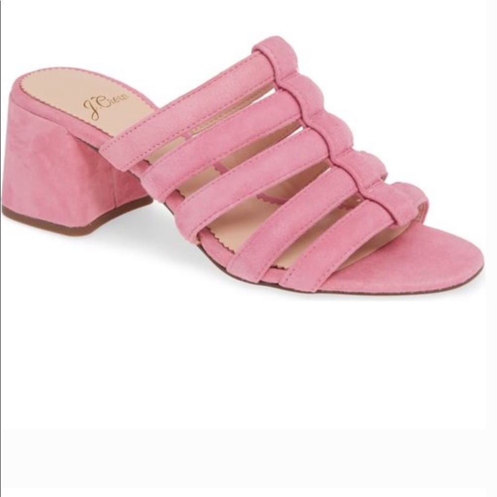 J. Crew Penny Strappy Suede Slide Sandal